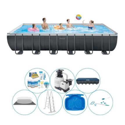 Piscine avec des accessoires - Intex Ultra XTR Frame Rectangulaire 732x366x132 cm