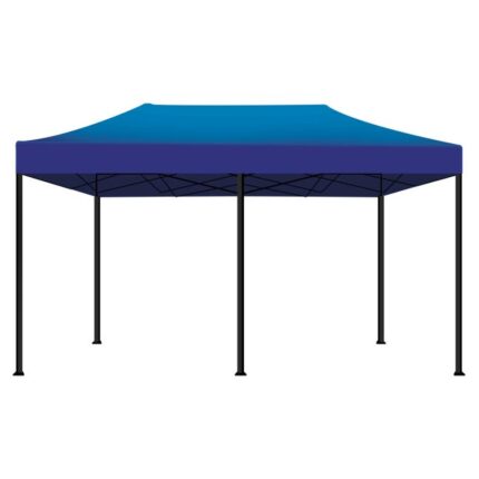 Tente / Gazebo Pour Jardin 3x6 Mt Imperméable Pliable Pour Foires Et Marchés Couleur Bleu