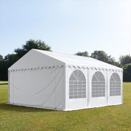 5x6 m XXL tente de réception Barnum, PVC 1400, anti-feu, H. 2,6 m, blanc