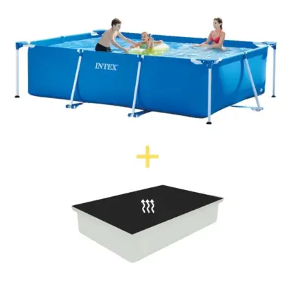 Intex Piscine - Frame Pool - 300 x 200 x 75 cm - Avec Tapis solaire