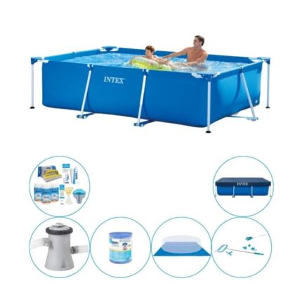 Intex Frame Pool Rectangulaire 260x160x65 cm - Piscine avec accessoires