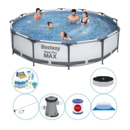 Ensemble de piscine tout en 1 - Bestway Steel Pro MAX Ronde 366x76 cm