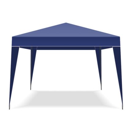 Chapiteau Pliable 3x3 Tente De Marché Pliable Automatique En Accordéon Avec Sac Couleur Bleue