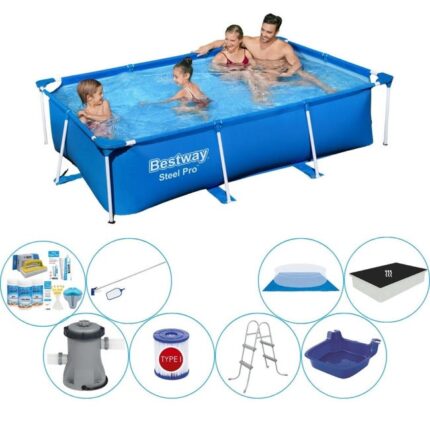 Bestway Steel Pro Rectangulaire 259x170x61 cm - Set de piscine combinée