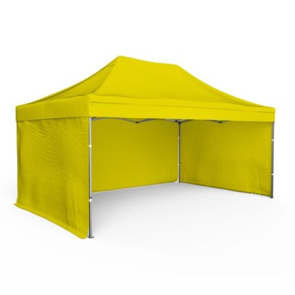 Tente pliante Barnum Aluminium 300x450cm - Jaune + 3 murs offerts