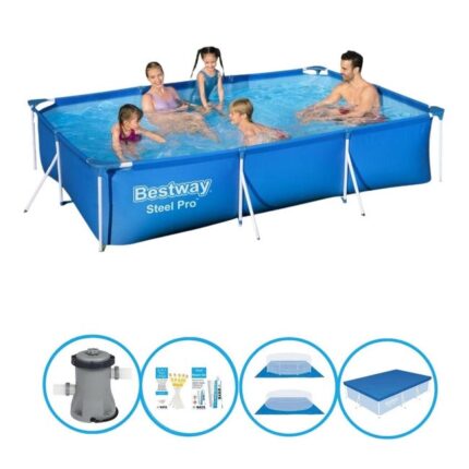 Bestway Piscine Steel Pro - Ensemble de piscine - 300x201x66 cm