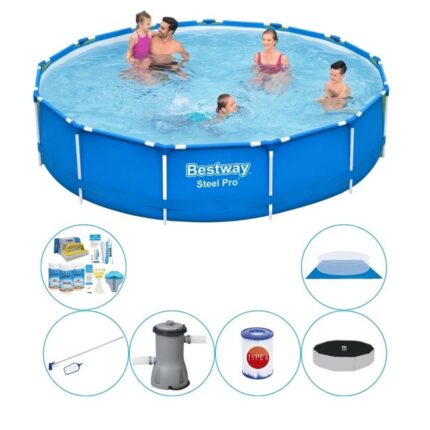 Piscine plus des accessoires - Bestway Steel Pro Rectangulaire 396x84 cm
