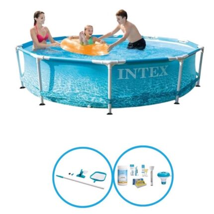 Intex Piscine Metal Frame 305x76 cm - Bundle de piscine