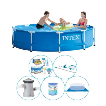 Intex Metal Frame Ronde 305x76 cm - 6 pièces - Offre combinée de piscine