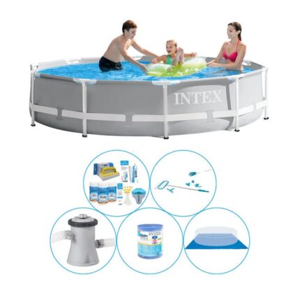Intex Prism Frame Ronde 305x76 cm - 6 pièces - Piscine avec accessoires