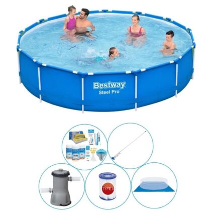 Offre combinée de piscine - Bestway Steel Pro 396x84 cm