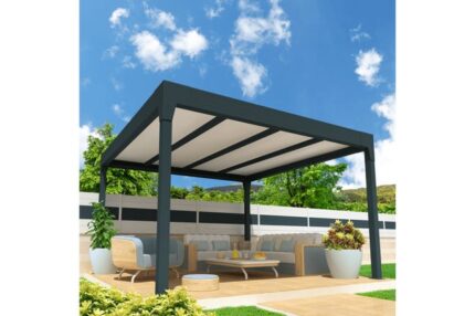 Pergola isotoit® MODERN îlot Gris anthracite 5,02x3,50m