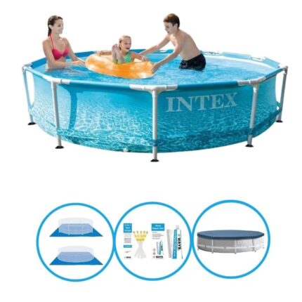 Intex Piscine Metal Frame 305x76 cm - Avec des accessoires