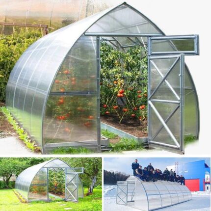 Serre tunnel premium 3x2m avec couverture en polycarbonate alvéolaire 4mm