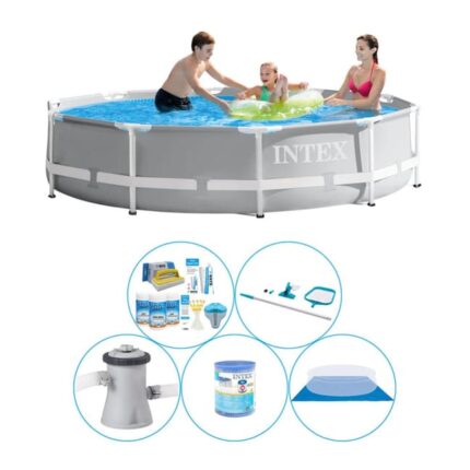 Offre combinée de piscine - 6 pièces - Intex Prism Frame Ronde 305x76 cm