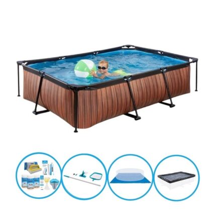 EXIT Piscine Timber Style - Frame Pool 300x200x65 cm - Pack de piscine