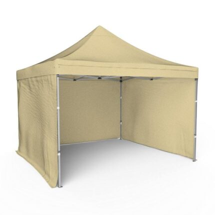 Tente pliante Barnum Aluminium 300x300cm - Ivoire + 3 murs offerts