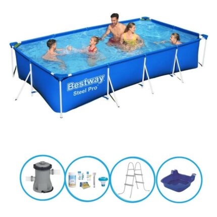 Bestway Piscine Steel Pro - Avec accessoires - 400x211x81 cm