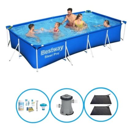 Bestway Piscine Steel Pro - Plus des accessoires - 400x211x81 cm