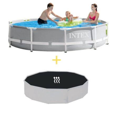 Intex Piscine - Prism Frame - 305 x 76 cm - Avec Tapis solaire