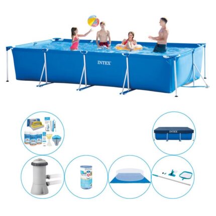 Offre combinée de piscine - Intex Frame Pool 450x220x84 cm