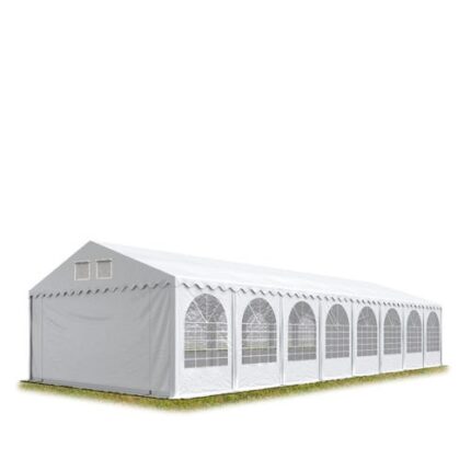 5x20 m XXL tente de réception Barnum, PVC 1400, anti-feu, H. 2,6 m, blanc