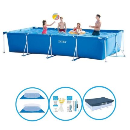 Intex Piscine Rectangular Frame - Avec des accessoires - 450x220x84 cm