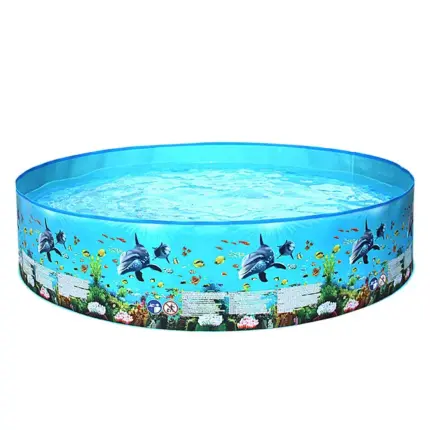 Baignoire ronde en plastique pour enfants et bébés, piscine de jeux d'eau extérieure, été, 152 x 25 cm