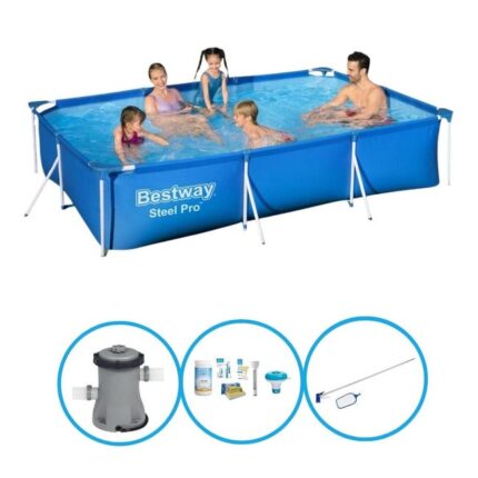 Bestway Piscine Steel Pro - Plus des accessoires - 300x201x66 cm