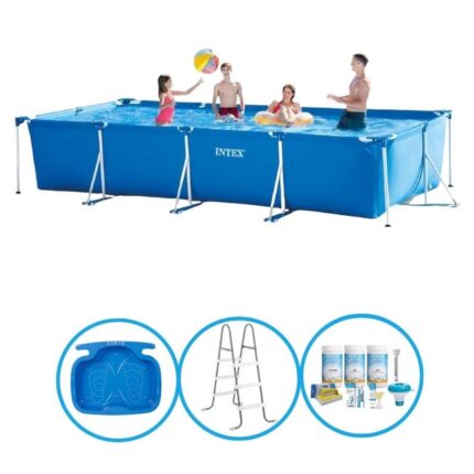 Intex Piscine Rectangular Frame 450x220x84 cm - Avec accessoires