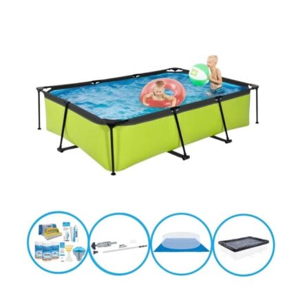 EXIT Piscine Lime - Frame Pool 300x200x65 cm -- Avec accessoires