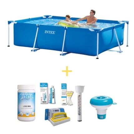 Intex Piscine - Frame Pool - 260 x 160 x 65 cm - Avec WAYS Pack d'entretien piscine