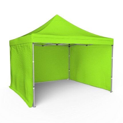 Tente pliante Barnum Aluminium 300x300cm - Vert Pomme + 3 murs offerts
