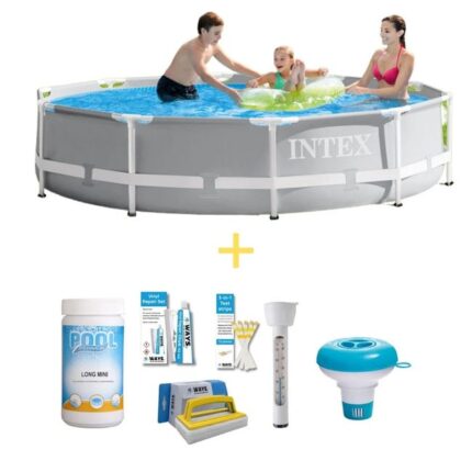 Intex Piscine - Prism Frame - 305 x 76 cm - Avec WAYS Pack d'entretien piscine