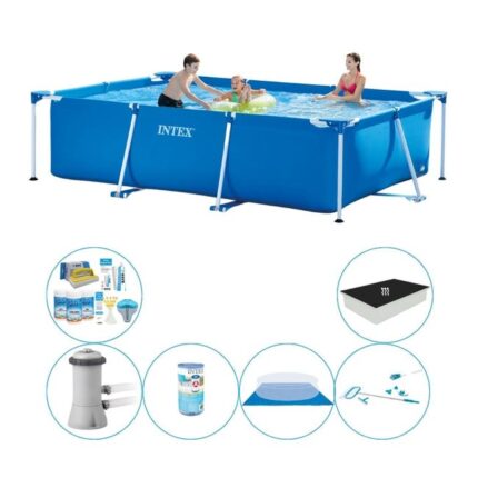 Intex Frame Pool Rectangulaire 300x200x75 cm - Set de piscine combinée