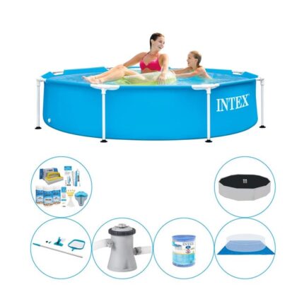 Intex Metal Frame Ronde 244x51 cm - Offre combi de piscine