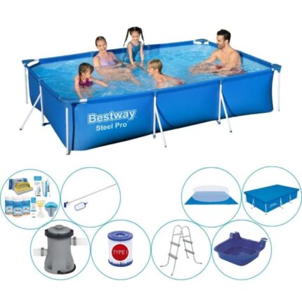 Bestway Steel Pro Rectangulaire 300x201x66 cm - Piscine Super Deal