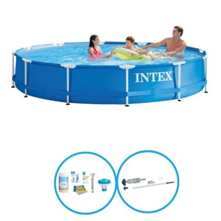 Intex Piscine Metal Frame 366x76 cm - Bundle de piscine