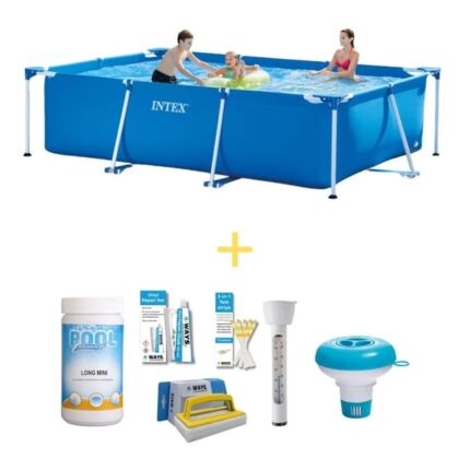Intex Piscine - Frame Pool - 300 x 200 x 75 cm - Avec WAYS Pack d'entretien piscine