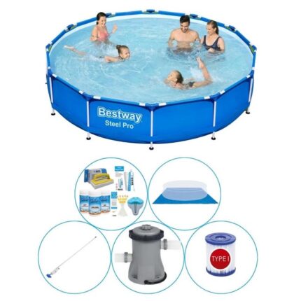 Offre combinée de piscine - Bestway Steel Pro 366x76 cm