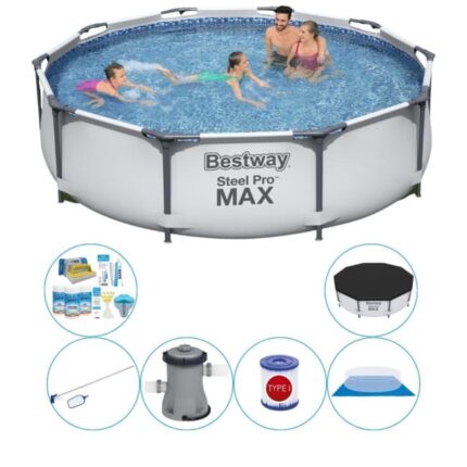 Piscine plus des accessoires - Bestway Steel Pro MAX Ronde 305x76 cm