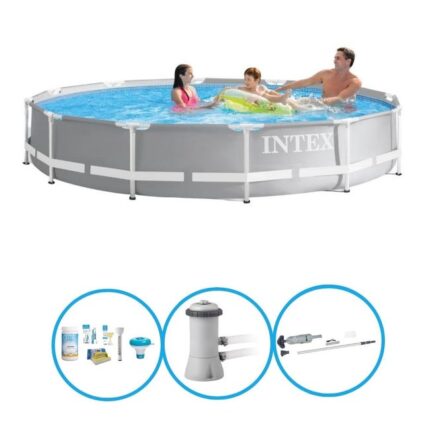 Intex Piscine Prism Frame - Bundle de piscine - 366x76 cm