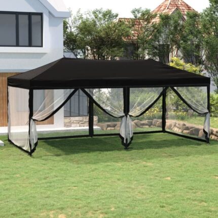 Maison Exclusive - Tente de réception pliable avec parois Noir 3x6 m