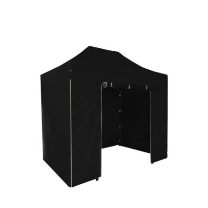 FRANCE BARNUMS | Chapiteau Tonnelle Tente pliante en Acier 30mm | 2x3m Pack murs - Noir