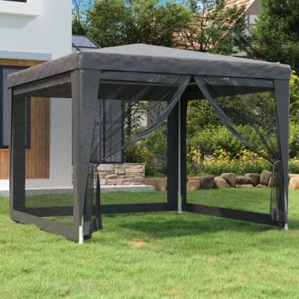 Maison Exclusive - Tente de fête avec 4 parois latérales en maille Anthracite 3x3m