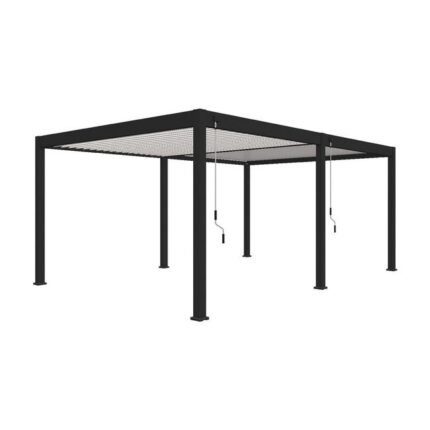 Pergola bioclimatique autoportante bicolore - 400 x 600 x H. 258 cm