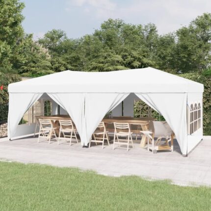 The Living Store - Tente de réception pliable avec parois Blanc 3x6 m