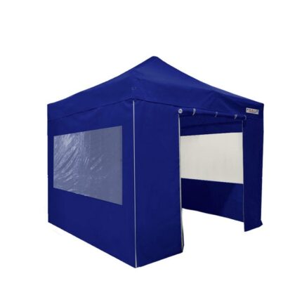 FRANCE BARNUMS | Chapiteau Tonnelle Tente pliante en Acier 30mm | 3x3m Pack fenêtres - Bleu