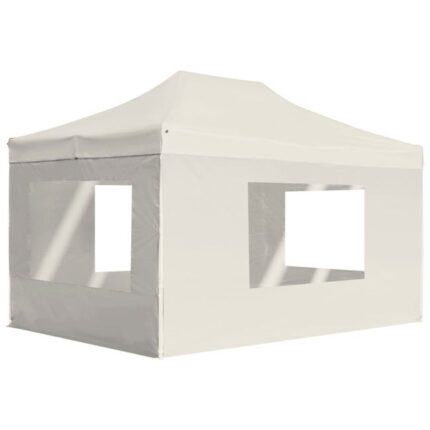 Maison Exclusive - Tente de réception pliable avec parois Aluminium 4,5x3 m Crème