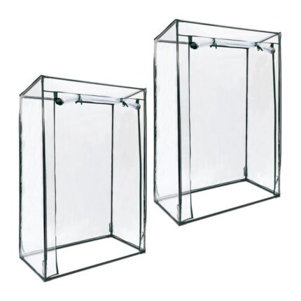 2x Serres de jardin à tomates TOMMY Tente pour plantes Protection des légumes Toit 150 x 100 x 50 cm